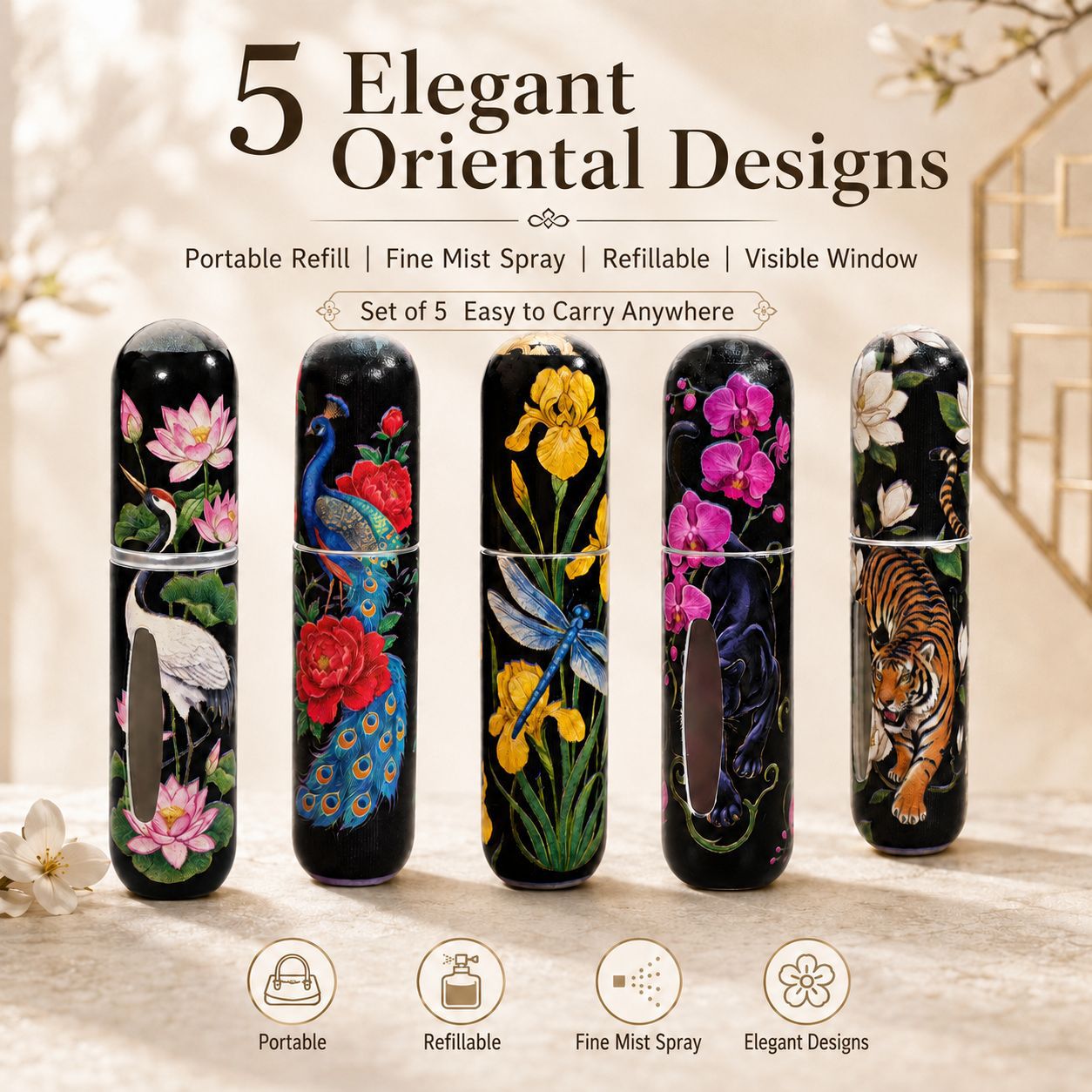 Perfume Fragrance Direct - Набор из 5 флаконов-спреев для парфюма